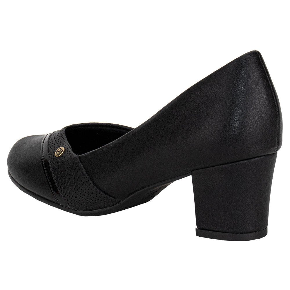 SAPATO FEMININO SALTO GROSSO PICCADILLY 110186 Preto 3