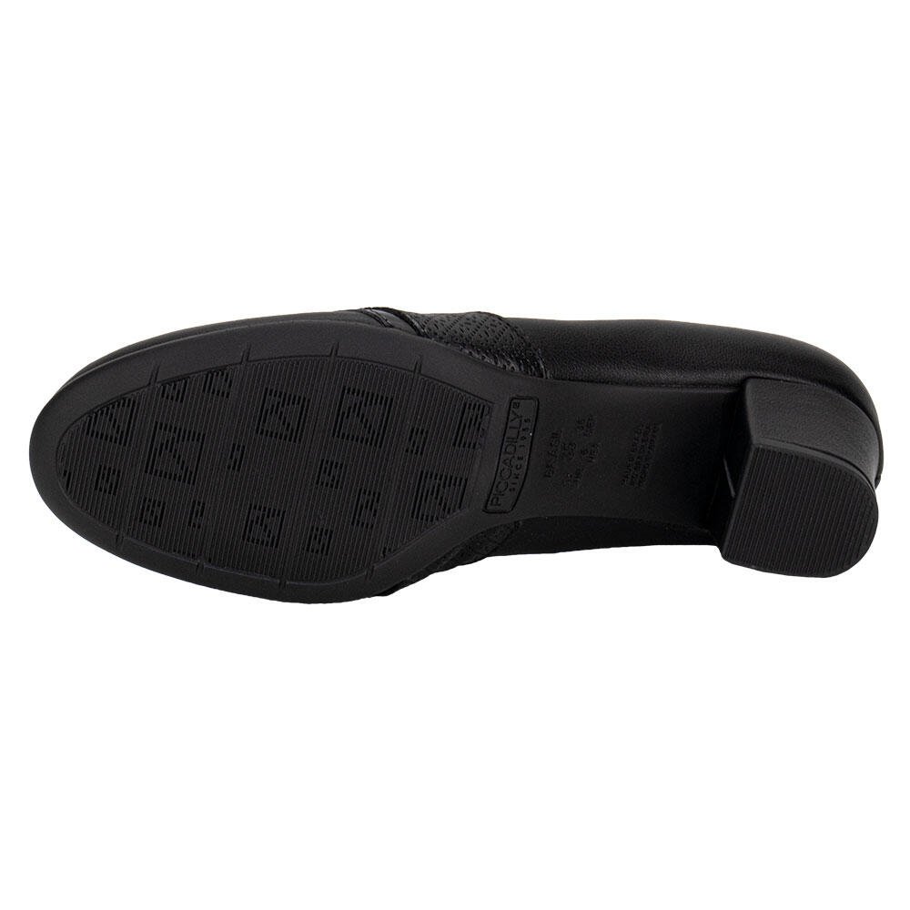 SAPATO FEMININO SALTO GROSSO PICCADILLY 110186 Preto 4