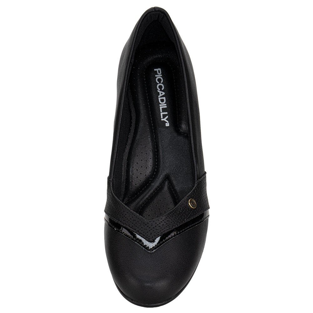 SAPATO FEMININO SALTO GROSSO PICCADILLY 110186 Preto 5