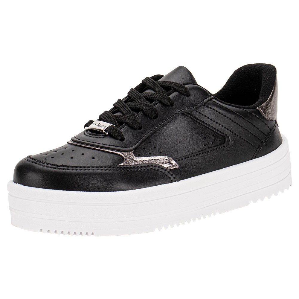 TÊNIS FEMININO CASUAL MOLECA 5712330 Preto/Grafite 1