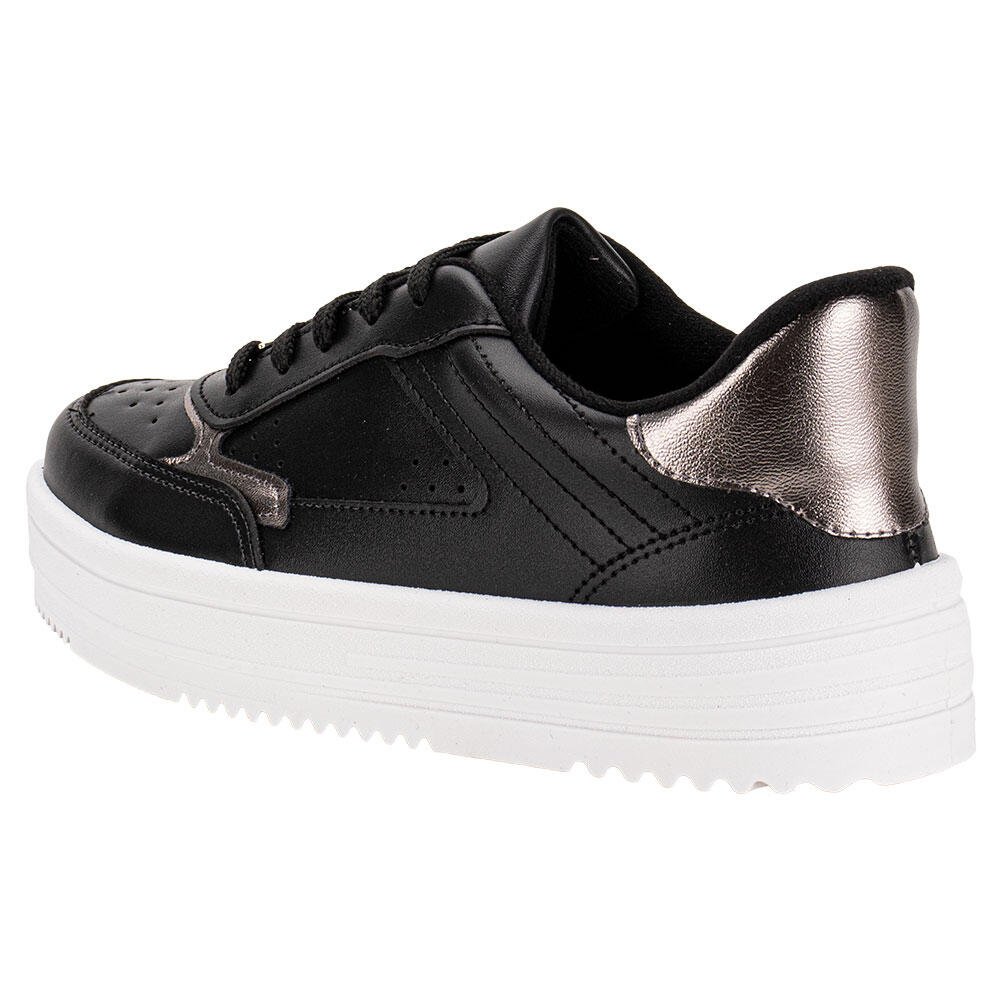 TÊNIS FEMININO CASUAL MOLECA 5712330 Preto/Grafite 3
