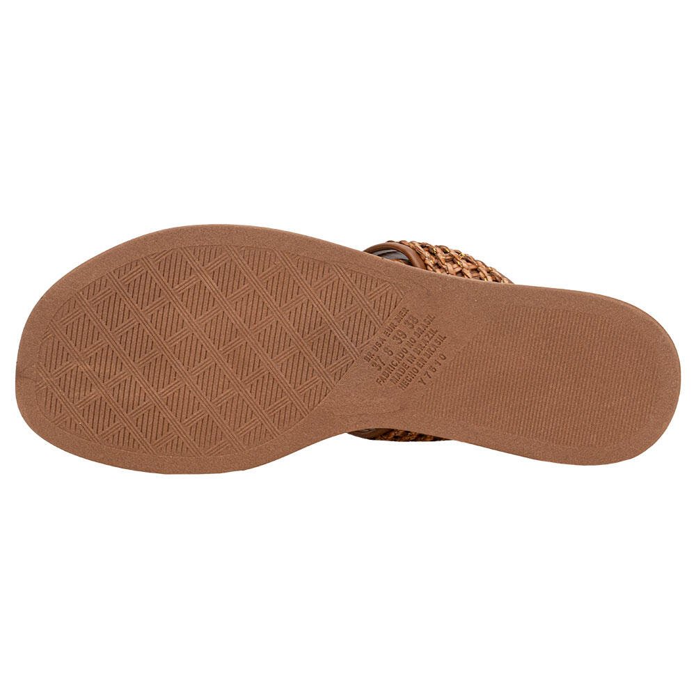 SANDÁLIA FEMININA FLAT DAKOTA Y9711 Caramelo 4