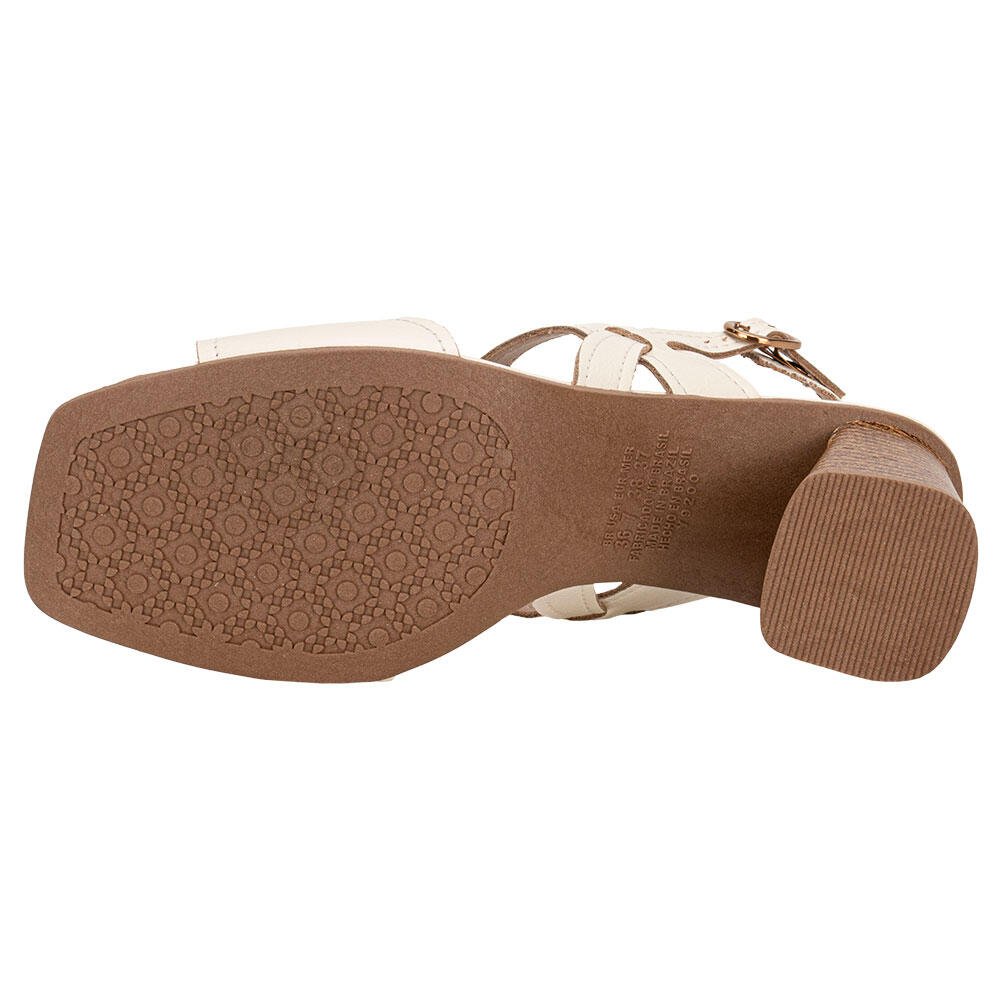 SANDÁLIA FEMININA SALTO GROSSO DAKOTA Y9762 Marfim 4