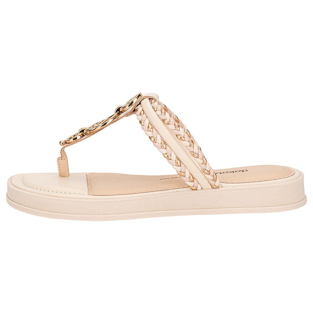 TAMANCO FEMININO FLAT DAKOTA Y8772 Marfim 2
