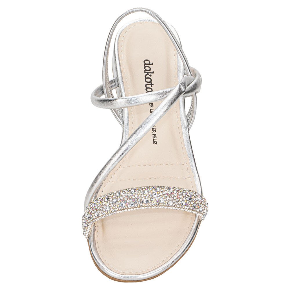 SANDÁLIA FEMININA SALTO GROSSO DAKOTA Y8055 Prata 5