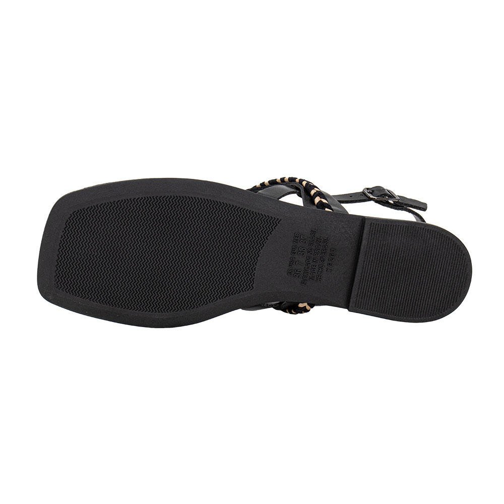 SANDÁLIA FEMININA FLAT DAKOTA Y7951 Preto 4