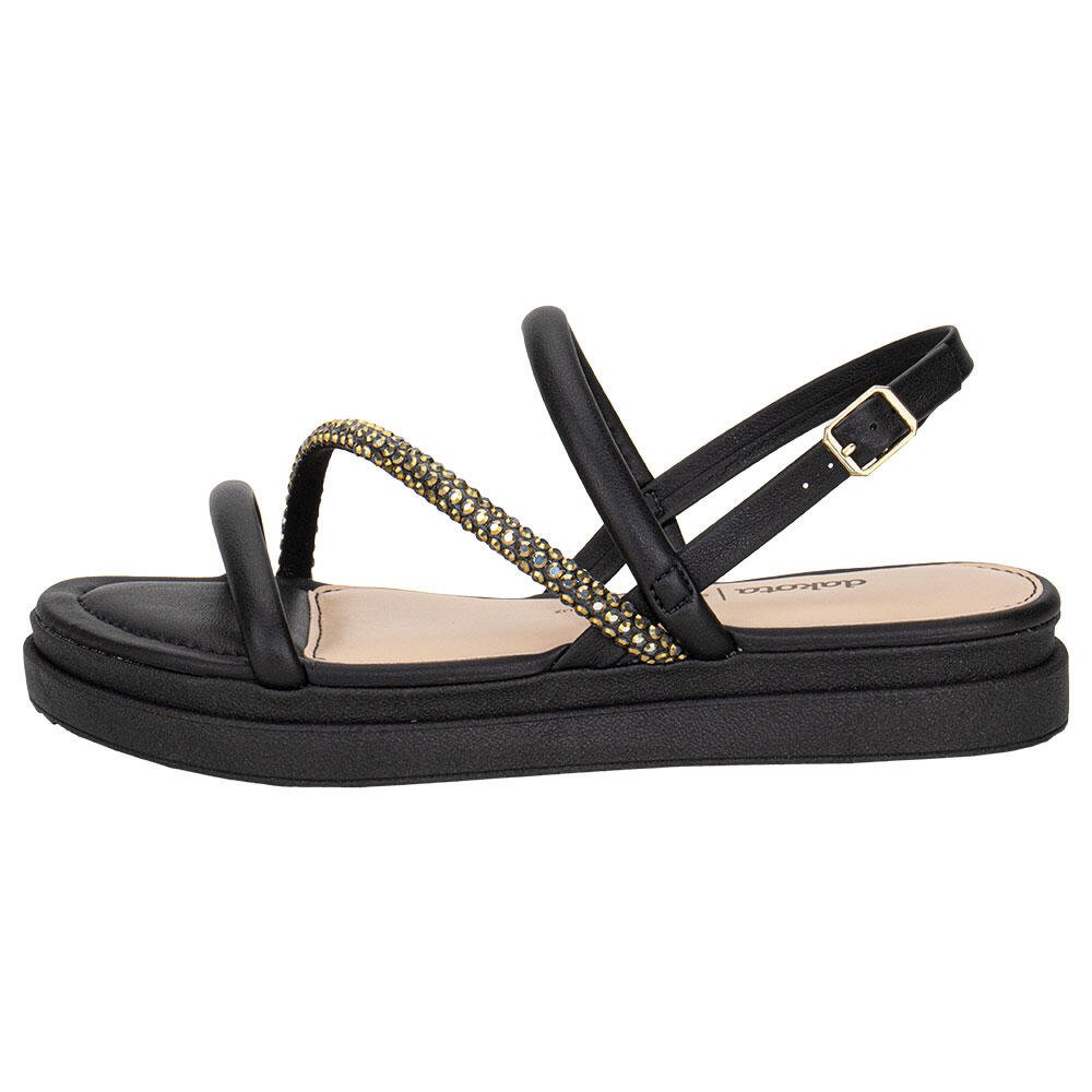 SANDÁLIA FEMININA FLAT DAKOTA Y7634 Preto 2