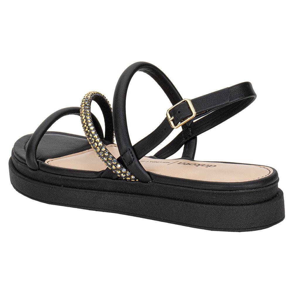 SANDÁLIA FEMININA FLAT DAKOTA Y7634 Preto 3