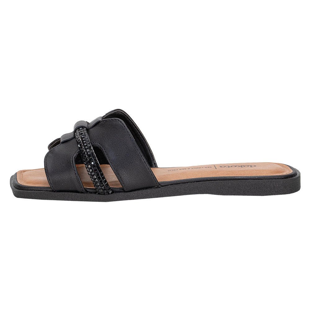 TAMANCO FEMININO FLAT DAKOTA Y8103 Preto 2