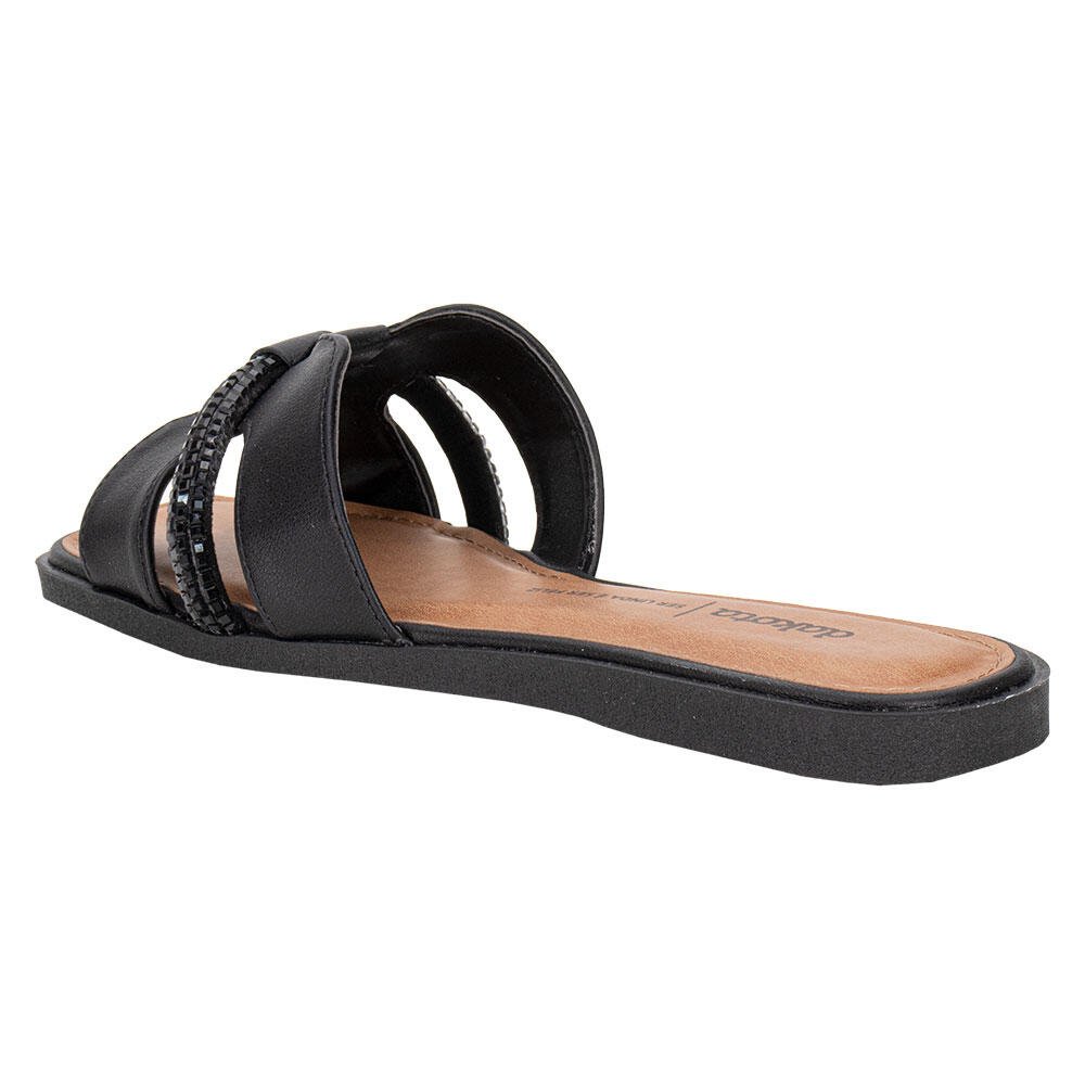TAMANCO FEMININO FLAT DAKOTA Y8103 Preto 3