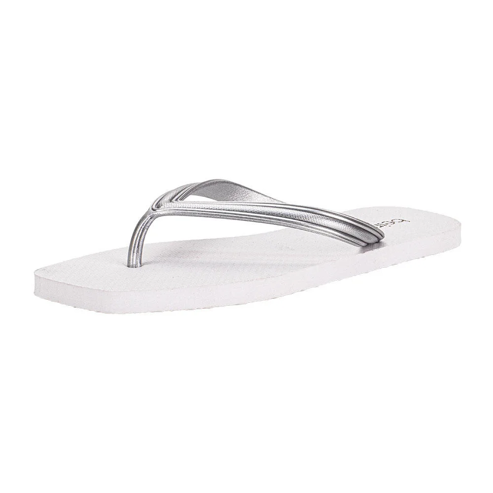 CHINELO FEMININO BEIRA RIO 8556900 Branco/Prata 2
