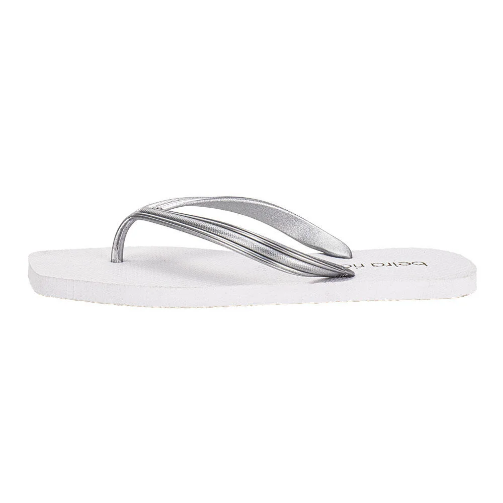 CHINELO FEMININO BEIRA RIO 8556900 Branco/Prata 3