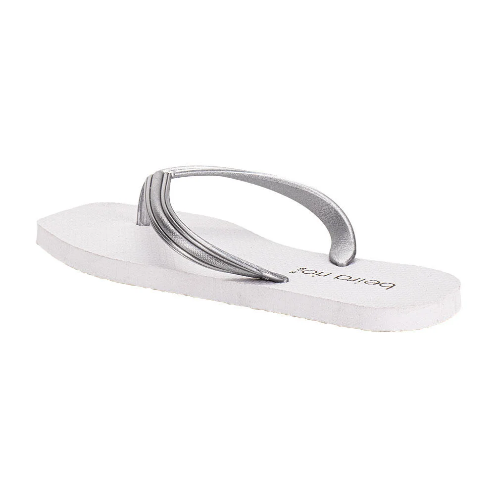 CHINELO FEMININO BEIRA RIO 8556900 Branco/Prata 4