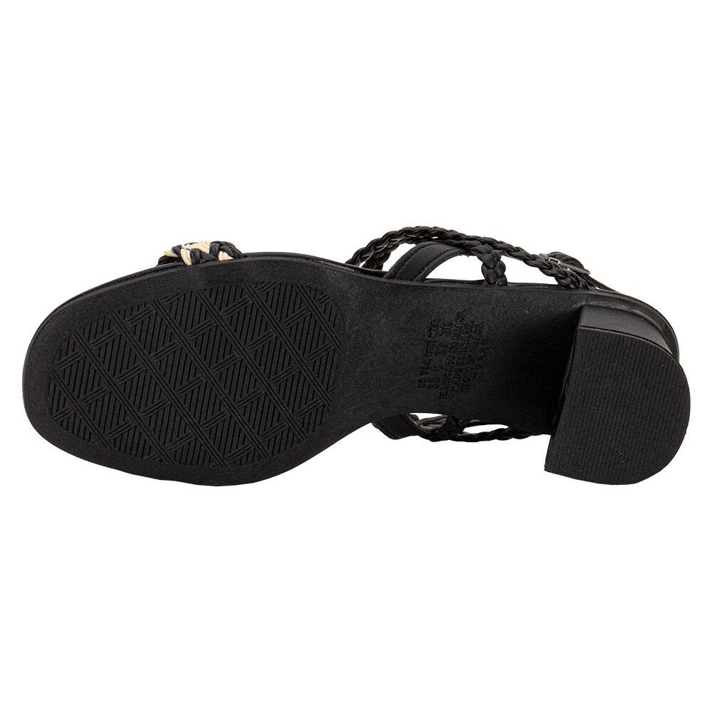 SANDÁLIA FEMININA SALTO GROSSO DAKOTA Y9301 Preto/Branco 4