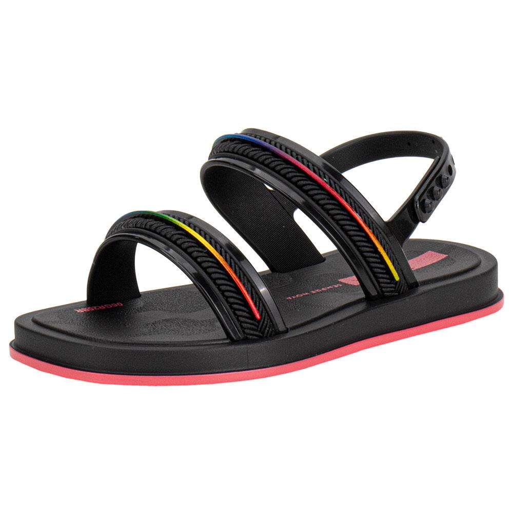 SANDÁLIA INFANTIL GLOW BABY IPANEMA 27404 Preto/Rosa 1