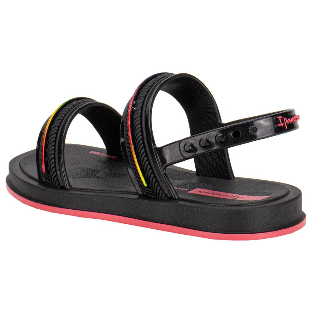 SANDÁLIA INFANTIL GLOW BABY IPANEMA 27404 Preto/Rosa 3
