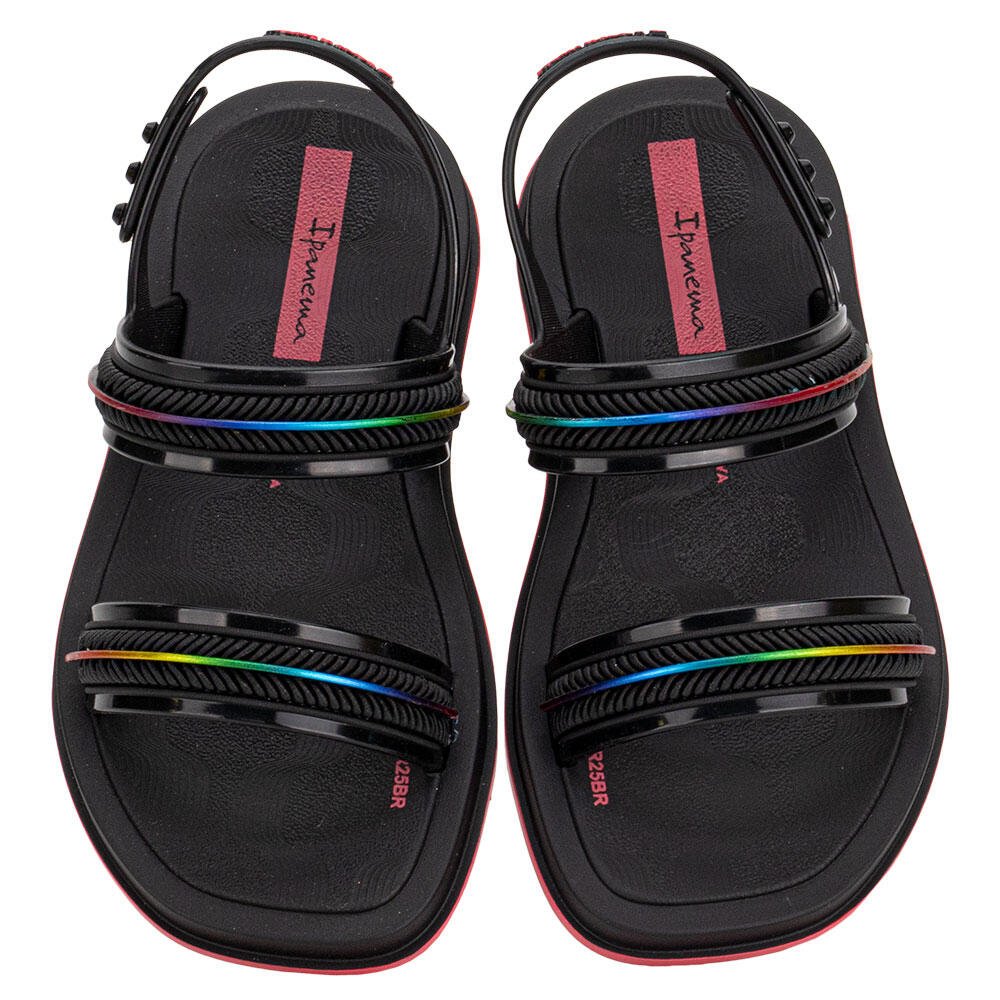 SANDÁLIA INFANTIL GLOW BABY IPANEMA 27404 Preto/Rosa 5
