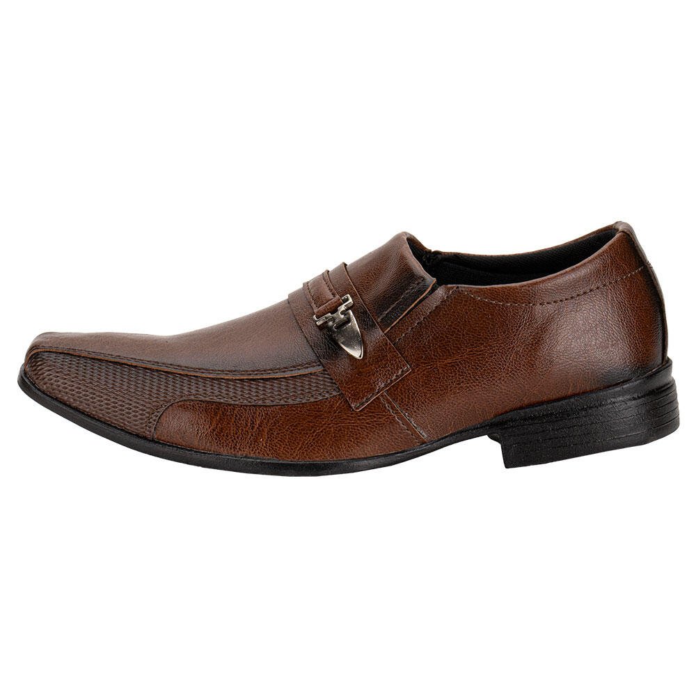 SAPATO MASCULINO SOCIAL MAIS LEVE 611 Caramelo 2