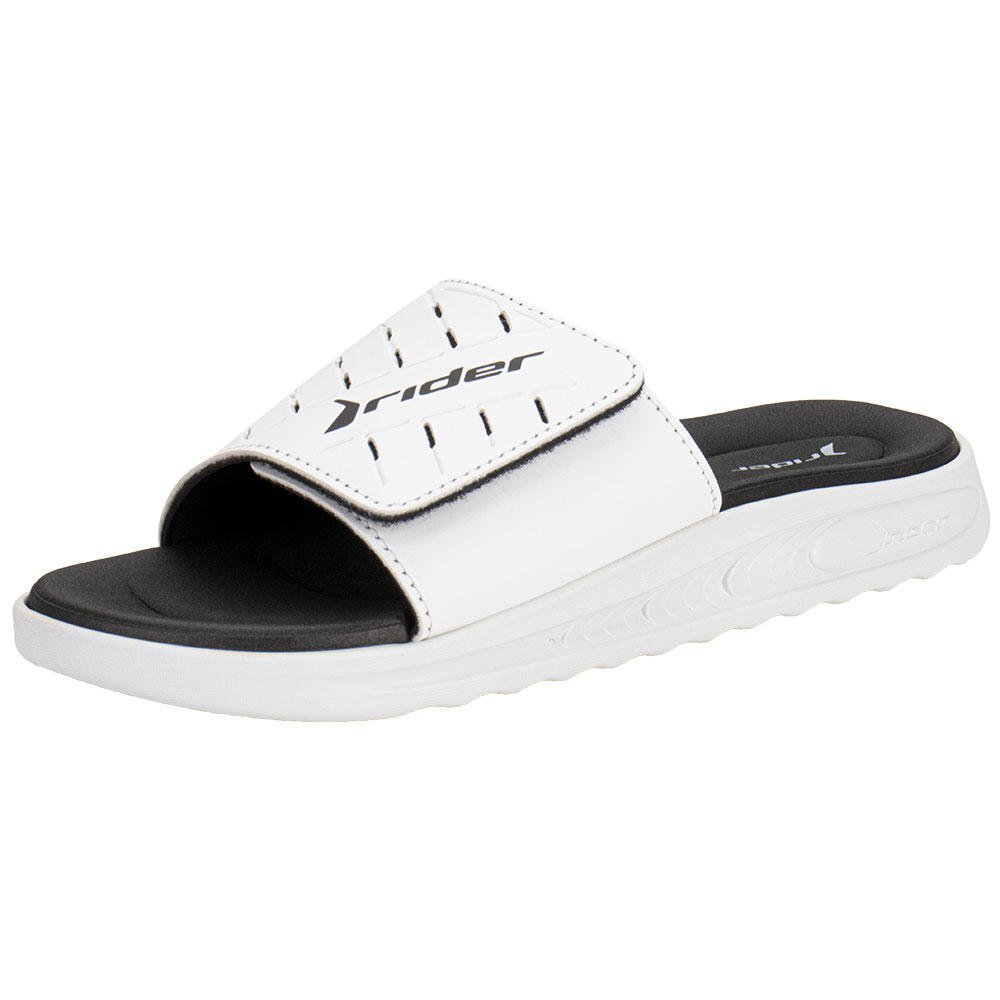 CHINELO MASCULINO SLIDE R SOFT PLUS RIDER 12529 Branco/Preto 2