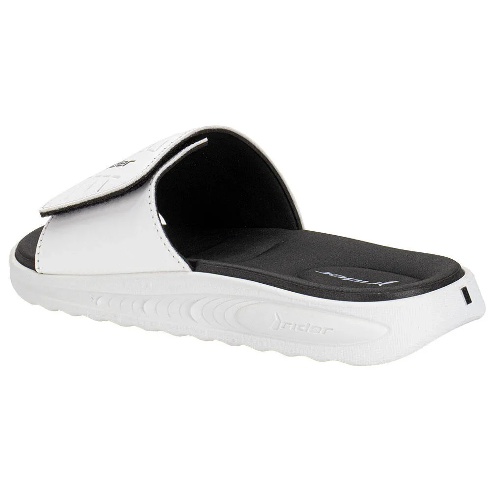 CHINELO MASCULINO SLIDE R SOFT PLUS RIDER 12529 Branco/Preto 3