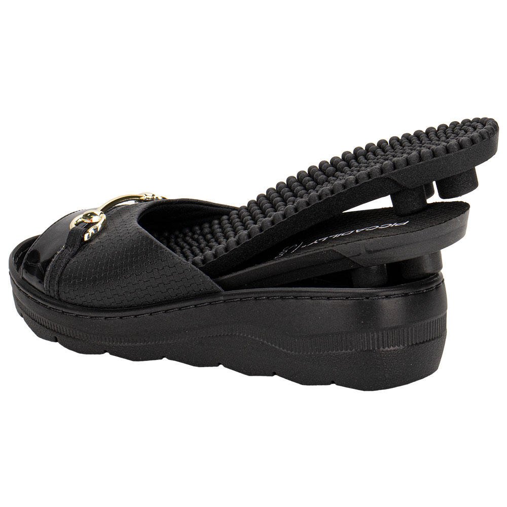 TAMANCO FEMININO ANABELA PICCADILLY 568060 Preto 5