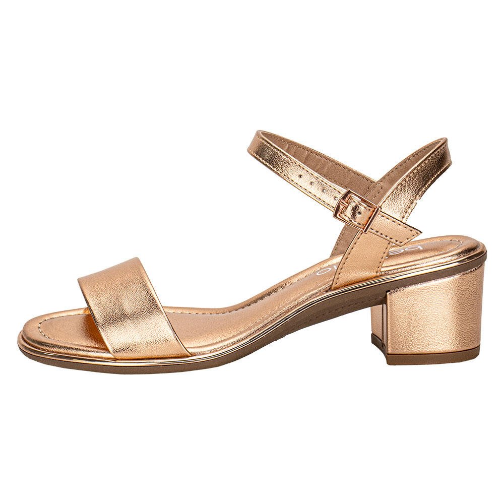SANDÁLIA FEMININA SALTO GROSSO BEIRA RIO 8379203 Bronze 2