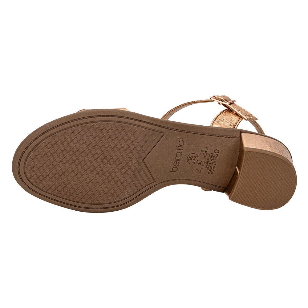 SANDÁLIA FEMININA SALTO GROSSO BEIRA RIO 8379203 Bronze 4