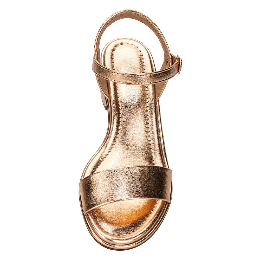 SANDÁLIA FEMININA SALTO GROSSO BEIRA RIO 8379203 Bronze 5