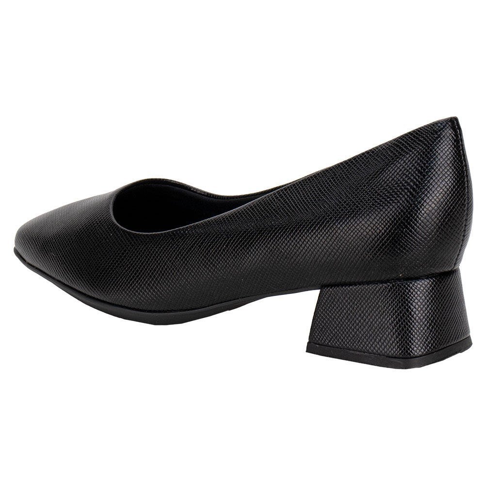 SAPATO FEMININO SALTO GROSSO PICCADILLY 160055 Preto 2