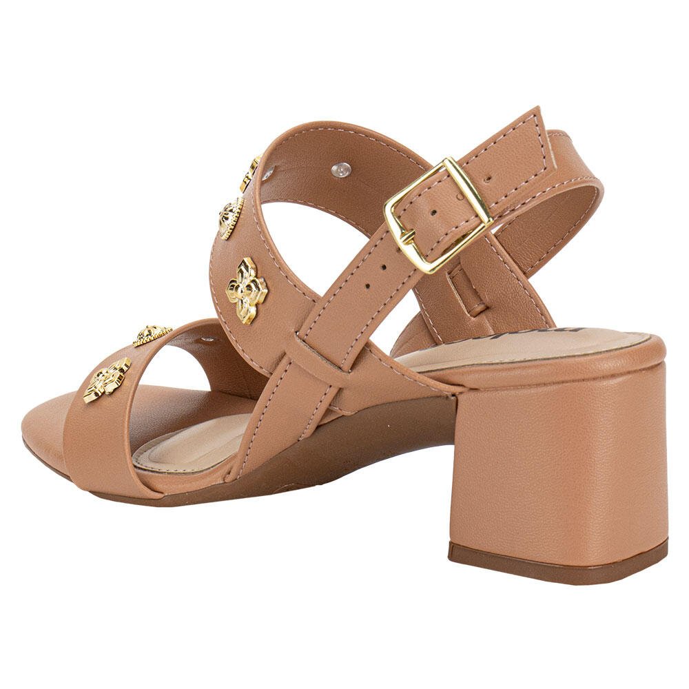 SANDÁLIA FEMININA SALTO GROSSO MOLECA 5496119 Salmão 3