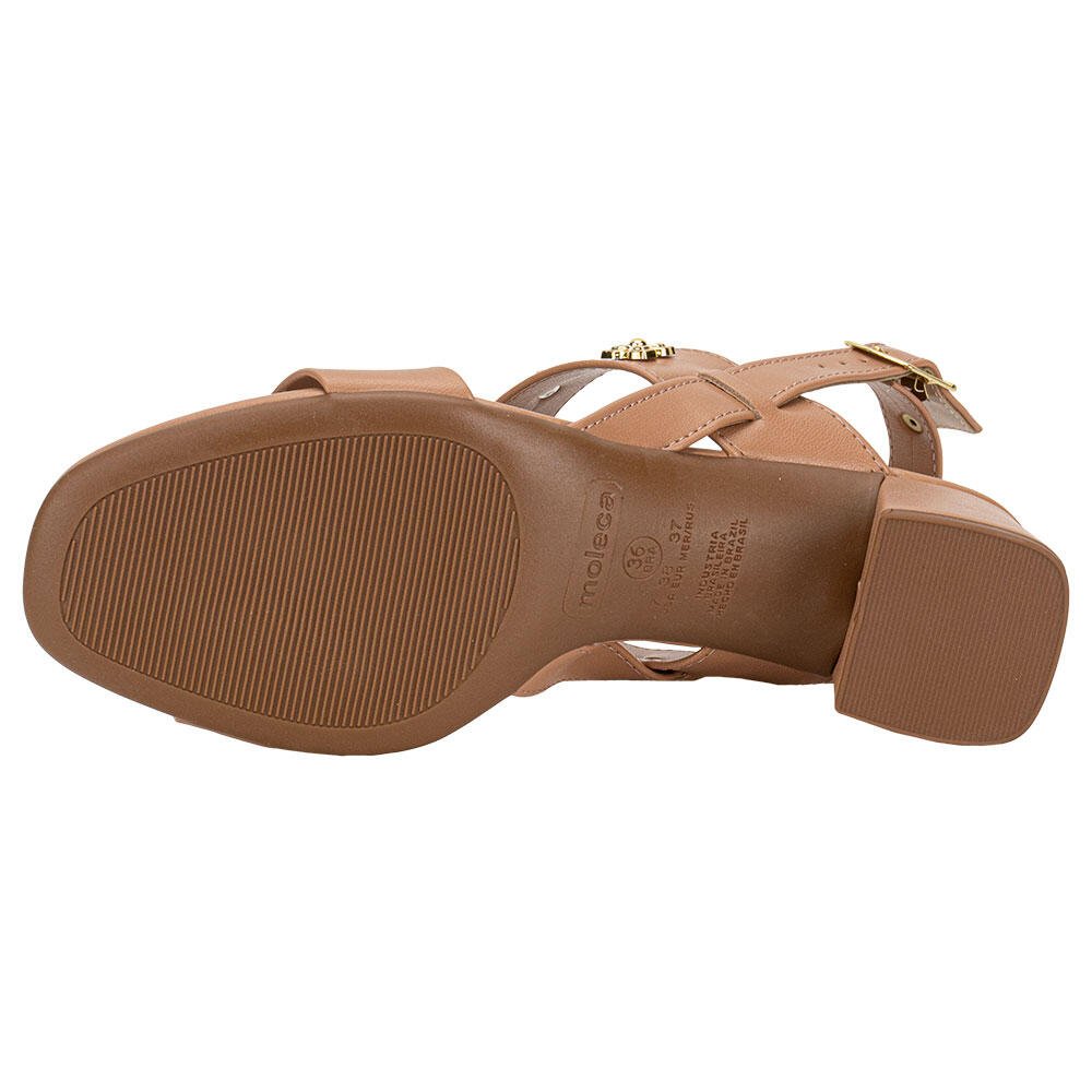 SANDÁLIA FEMININA SALTO GROSSO MOLECA 5496119 Salmão 4