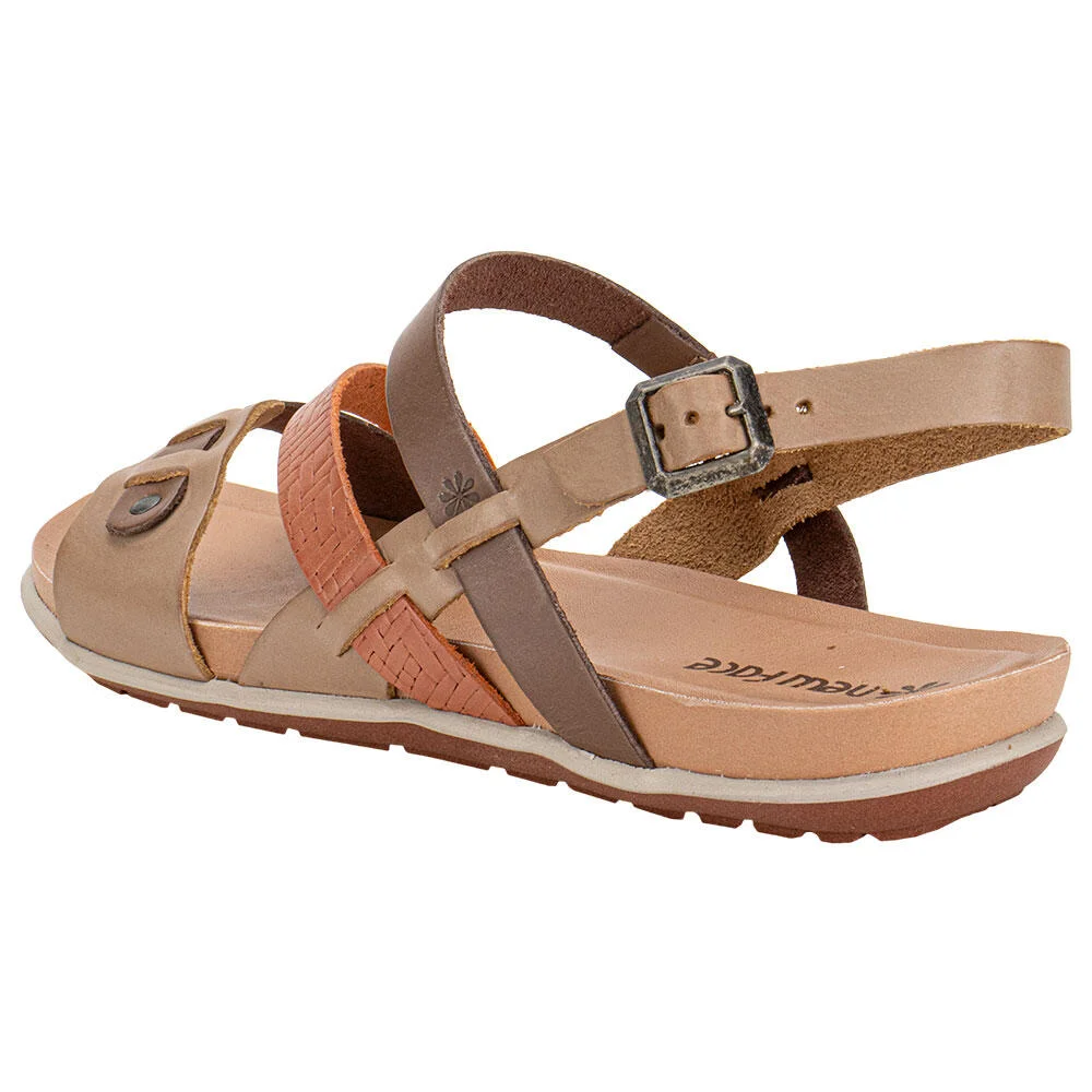 SANDÁLIA FEMININA SERENA FLAT NEW FACE 36783 Café/Bege 3