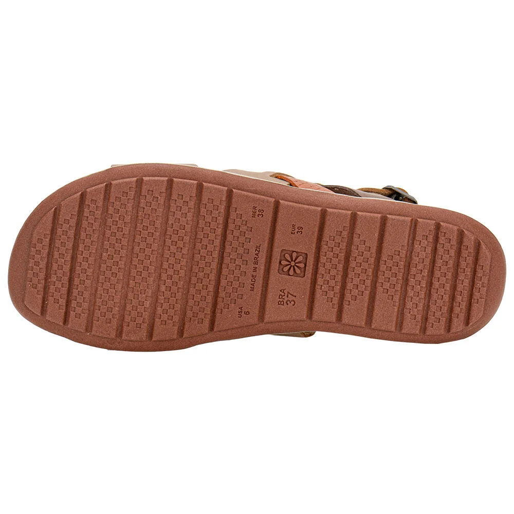 SANDÁLIA FEMININA SERENA FLAT NEW FACE 36783 Café/Bege 4