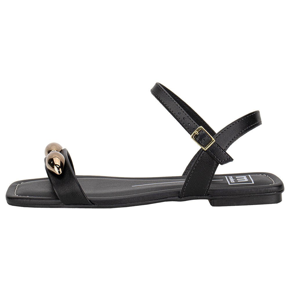 SANDÁLIA FEMININA FLAT MOLECA 5462143 Preto 2