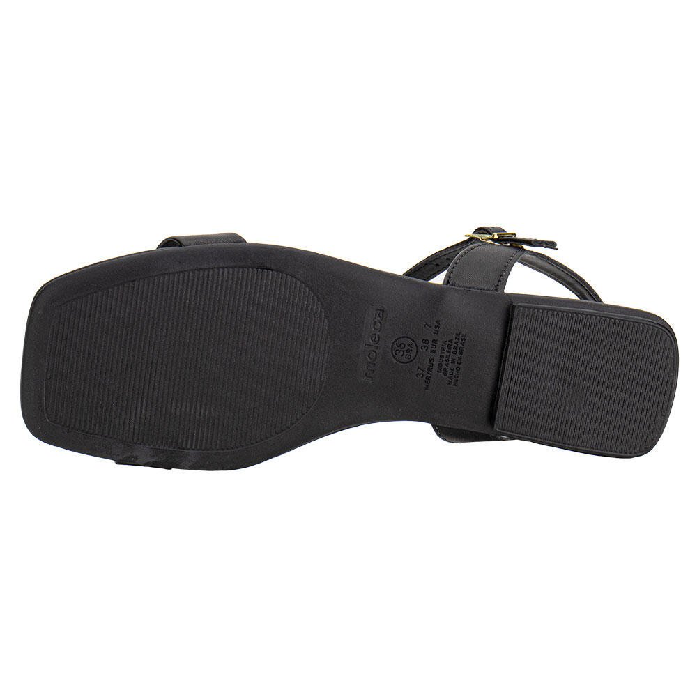 SANDÁLIA FEMININA FLAT MOLECA 5462143 Preto 4