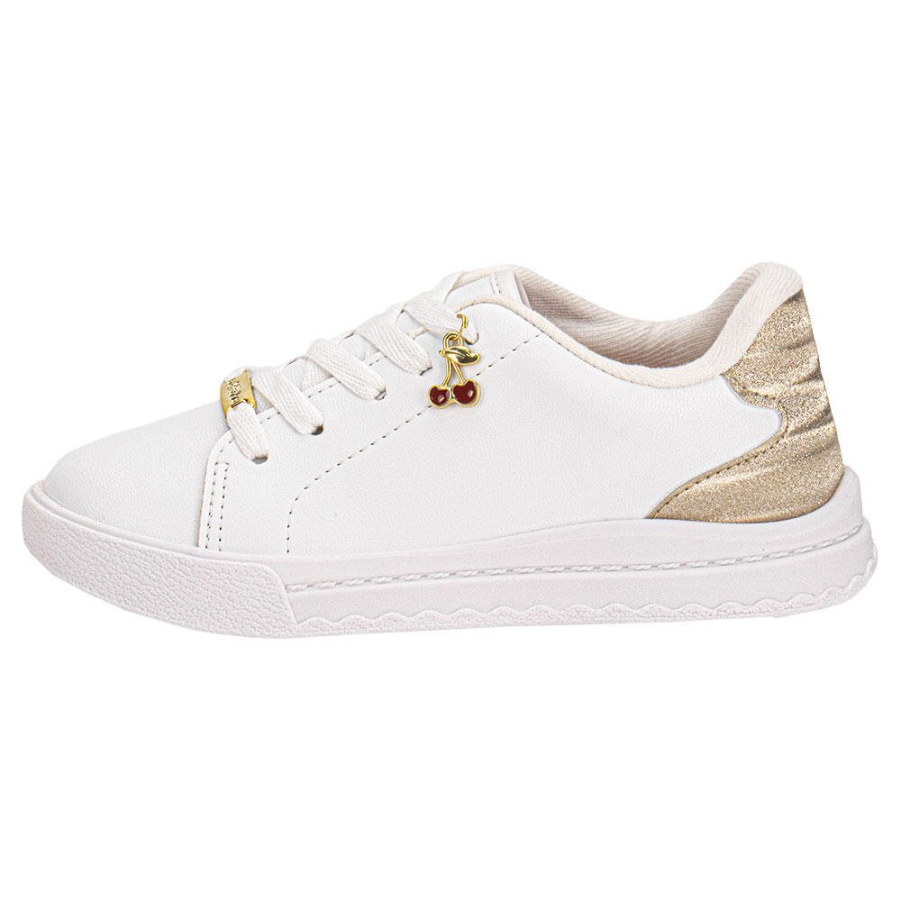 TÊNIS INFANTIL MOLEKINHA 2575113 Branco/Dourado 2