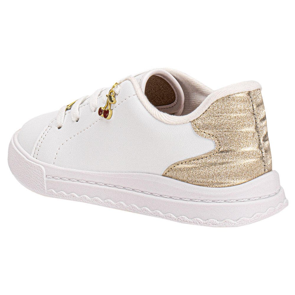 TÊNIS INFANTIL MOLEKINHA 2575113 Branco/Dourado 3