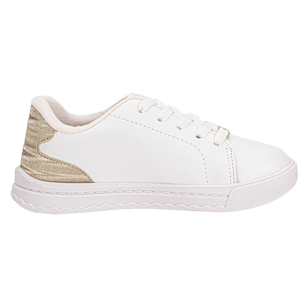 TÊNIS INFANTIL MOLEKINHA 2575113 Branco/Dourado 5