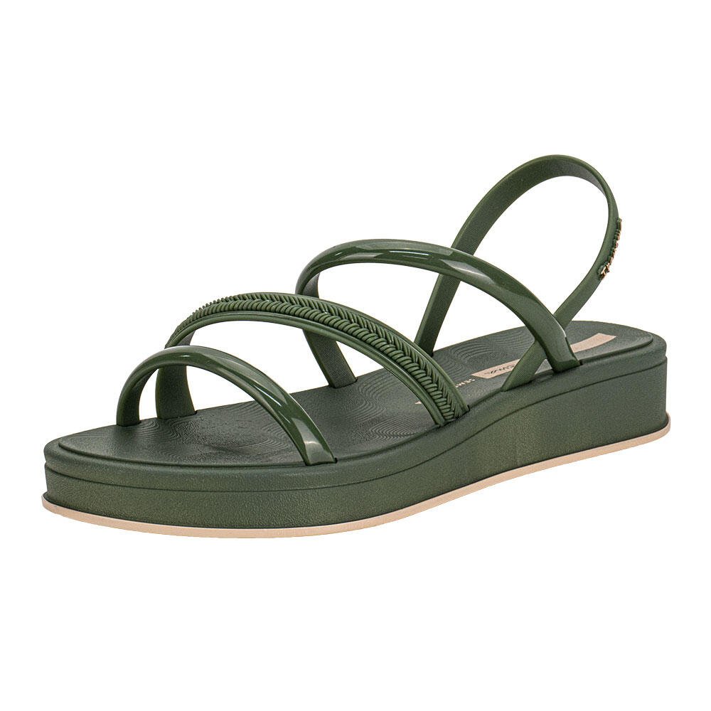 SANDÁLIA FEMININA FLAT GLOW UP IPANEMA 27418 Verde 1