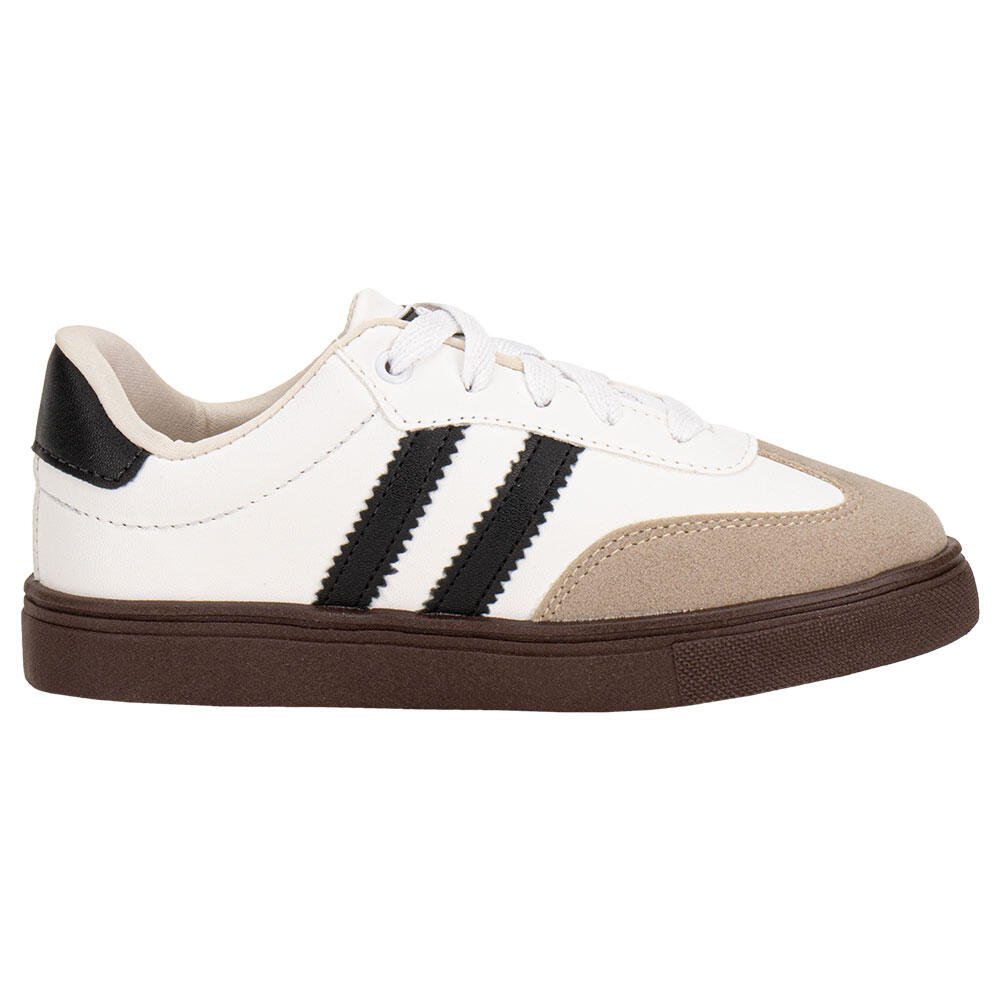 TÊNIS INFANTIL NILQI 2291 Branco/Preto/Bege 5