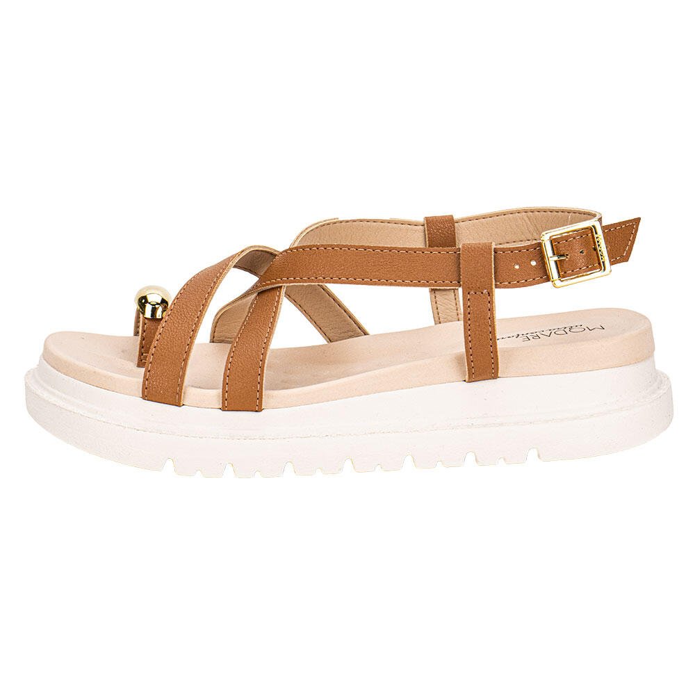 SANDÁLIA FEMININA FLAT MODARE 7200107 Camel 2