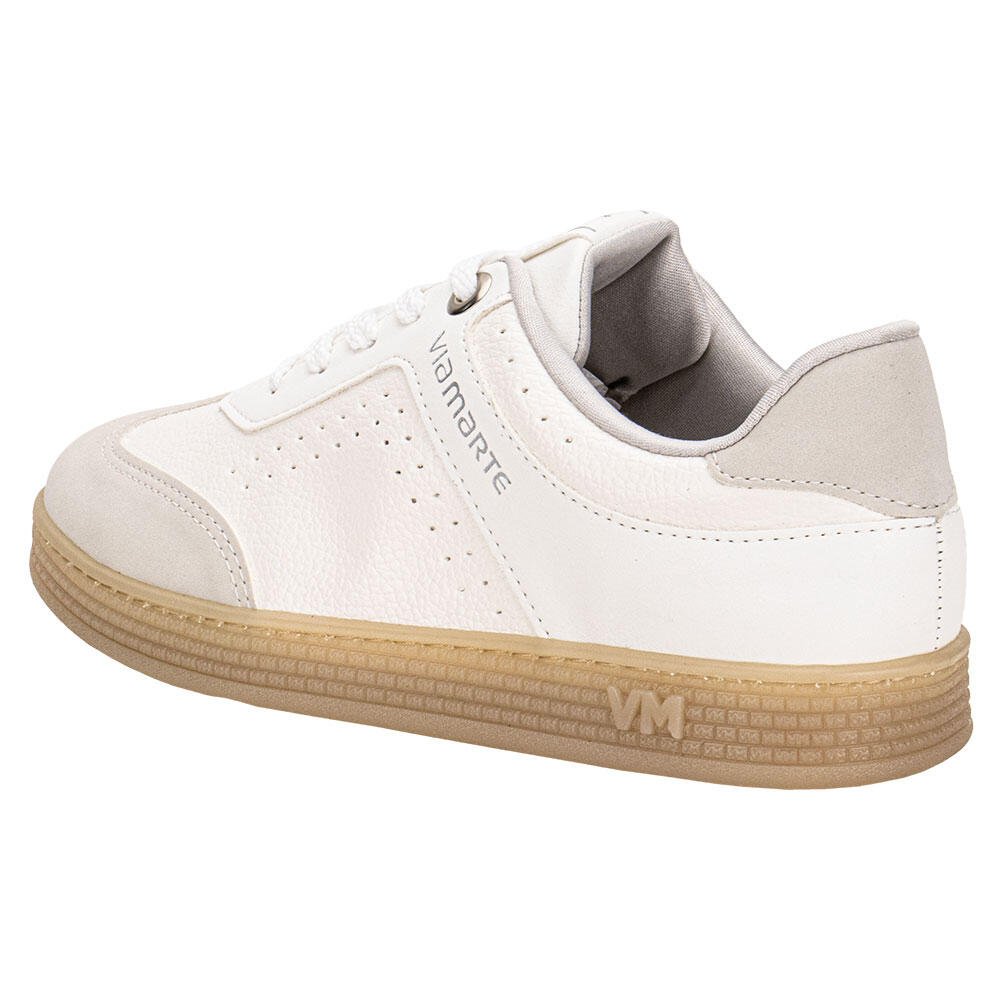 TÊNIS FEMININO CASUAL VIA MARTE 277001 Branco/Cinza 3