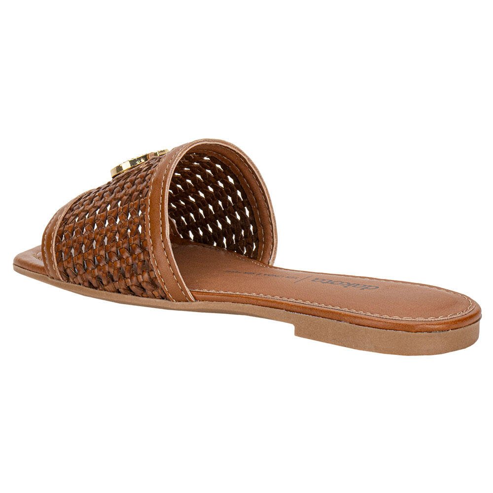 TAMANCO FEMININO FLAT DAKOTA Y9933 Caramelo 3