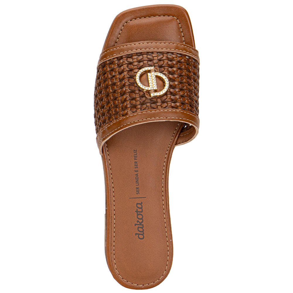 TAMANCO FEMININO FLAT DAKOTA Y9933 Caramelo 5