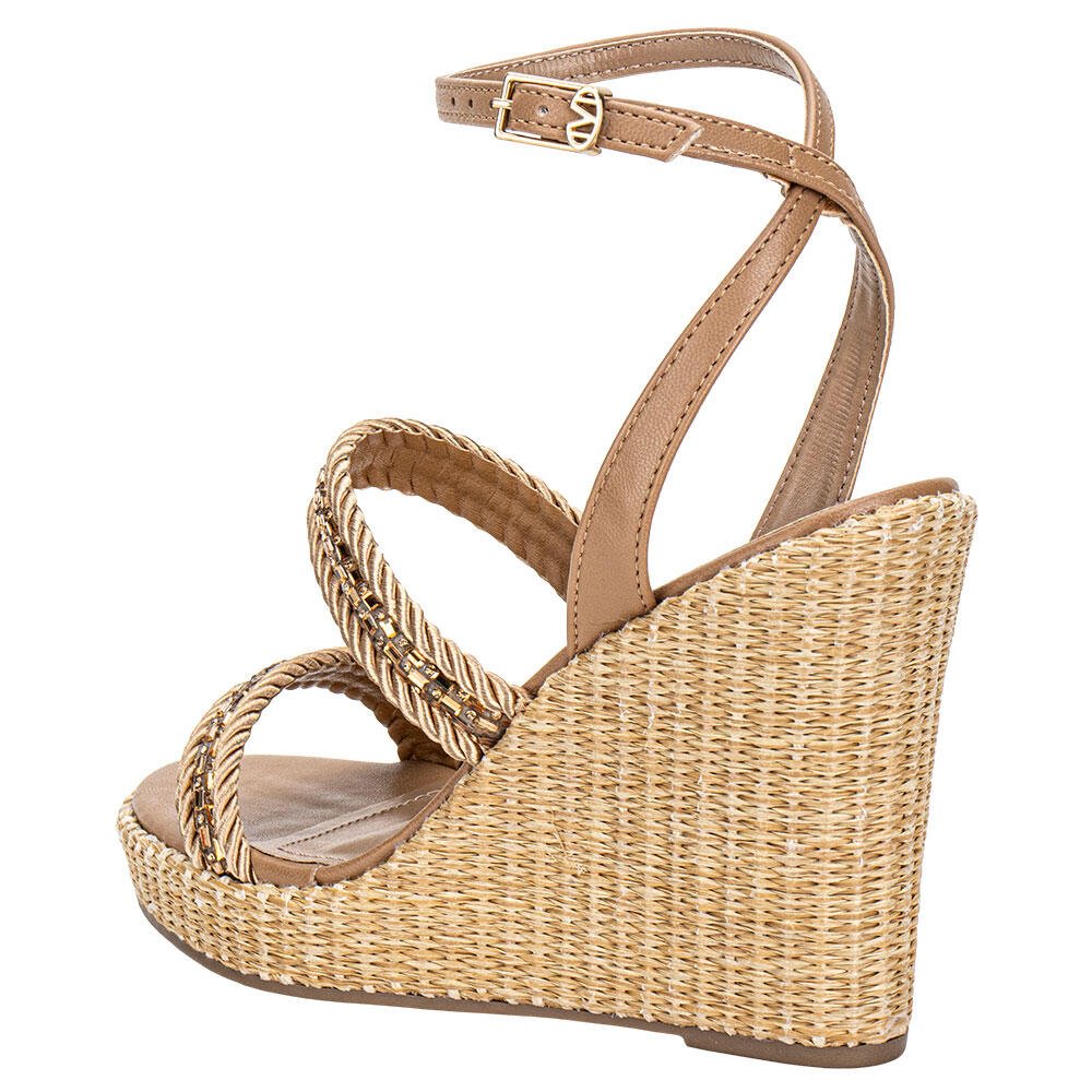 SANDÁLIA FEMININA ANABELA VIA MARTE 295001 Bege 3