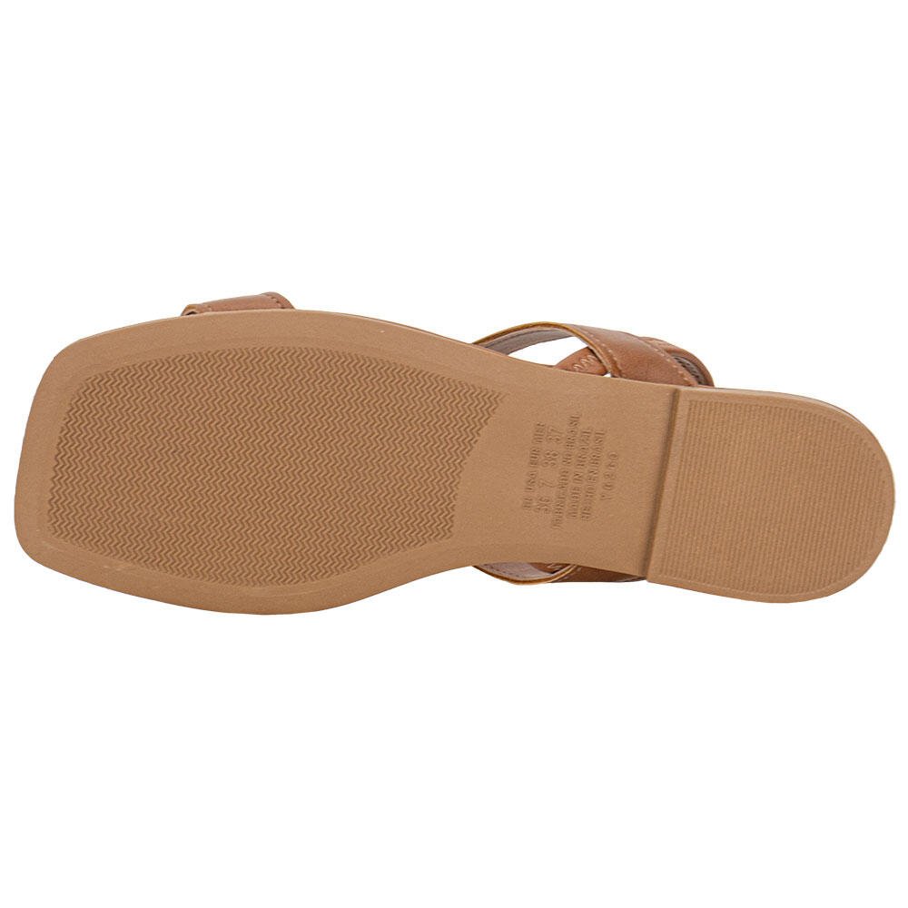 SANDÁLIA FEMININA FLAT DAKOTA Y9611 Caramelo 4