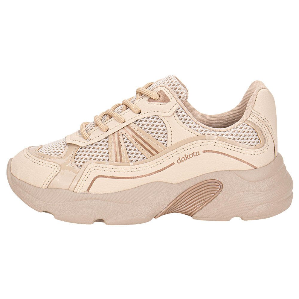 TÊNIS FEMININO CHUNKY DAKOTA D0971 Bege 2
