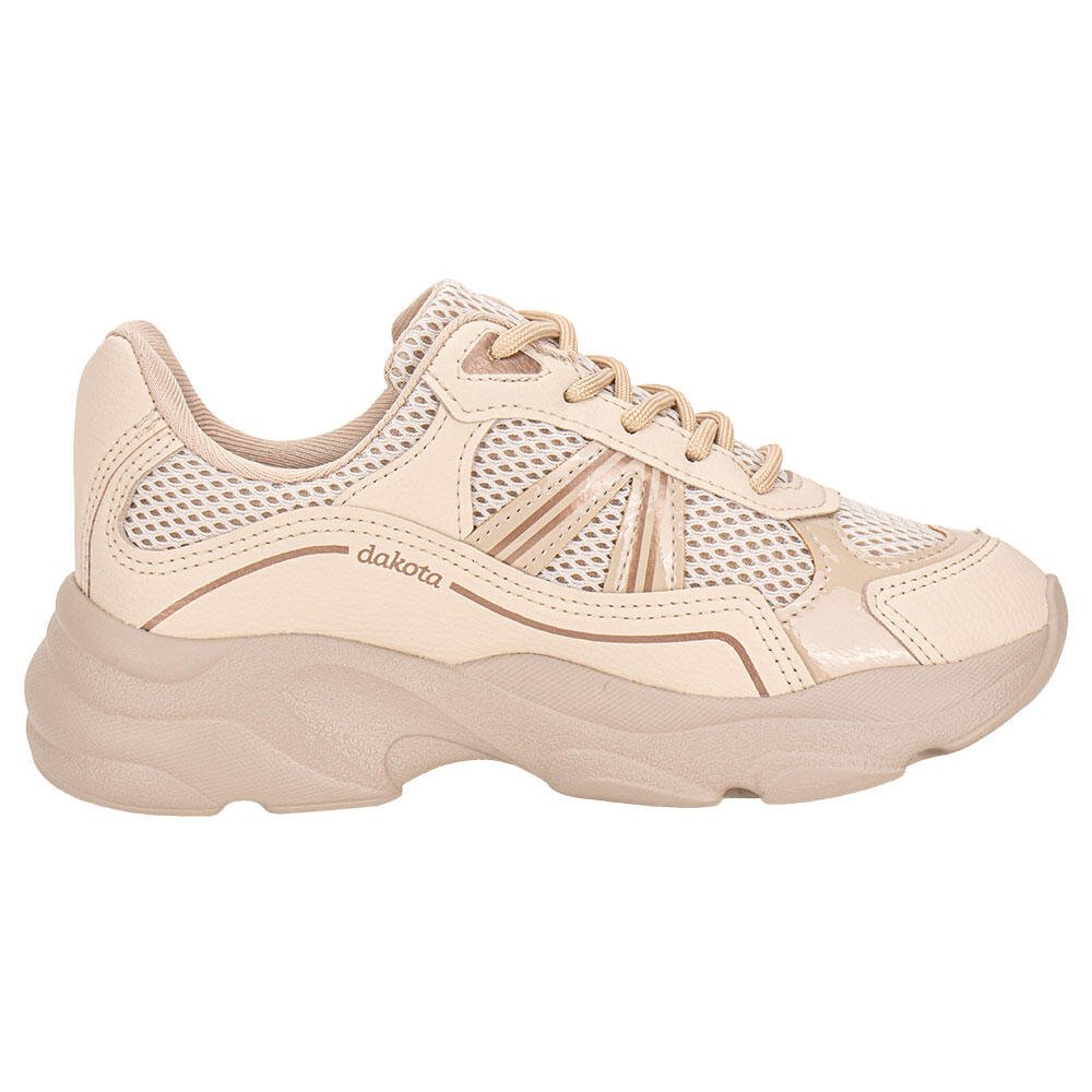 TÊNIS FEMININO CHUNKY DAKOTA D0971 Bege 5