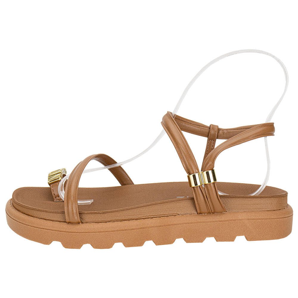 SANDÁLIA FEMININA FLAT VIZZANO 6510116 Camel 2