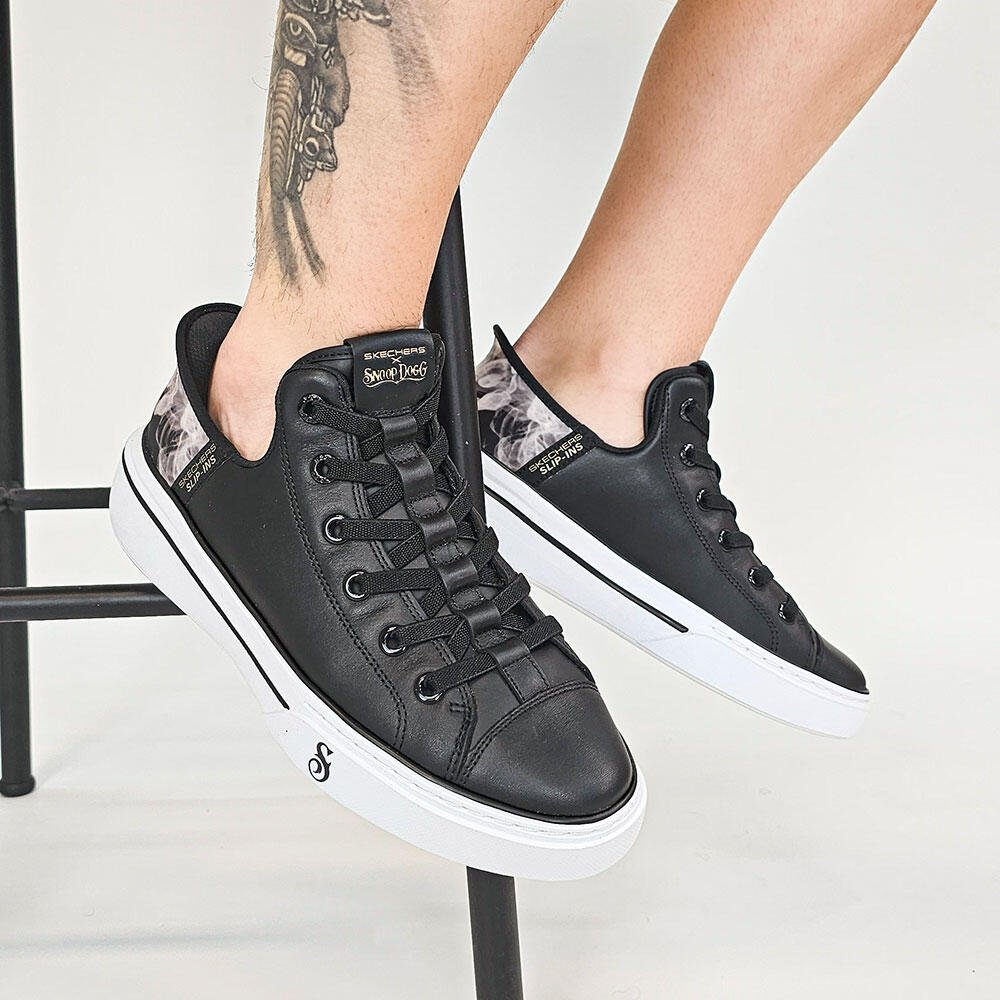 "Tênis Masculino Snoop One-Og Sketchers 251016" Preto/Branco 2
